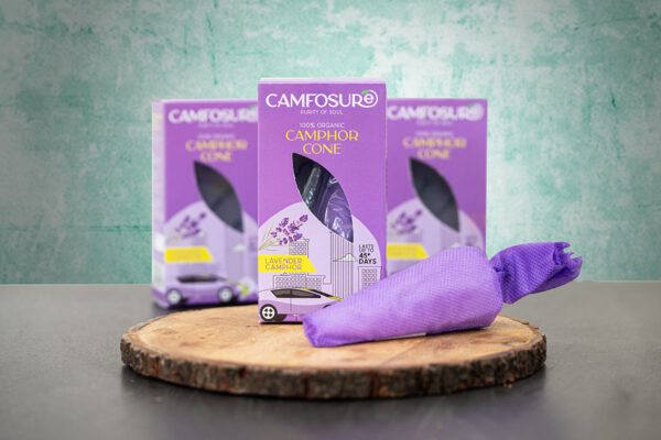 Camfosure Lavender - Camphor Cone Box (60 Grams)