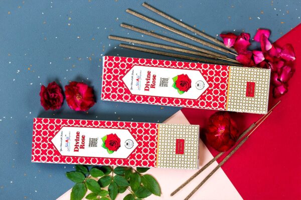 Divine Rose - Premium Masala Incense Sticks (50 Gram Box)